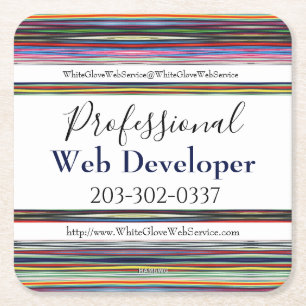 Werbe-Untersetzer HAMbyWG Rechteckiger Pappuntersetzer