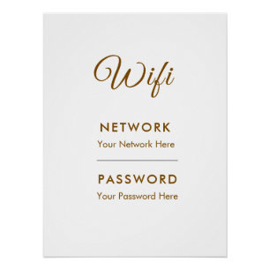 Werbe-Wifi-Passwort-Netzwerk Poster