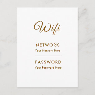 Werbe-Wifi-Passwort-Netzwerk Postkarte
