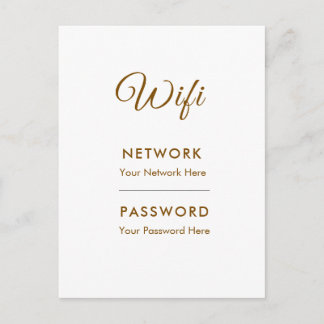 Werbe-Wifi-Passwort-Netzwerk Postkarte