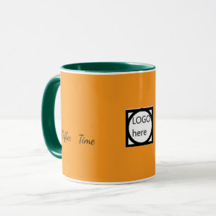 Werbe-Zweifarben-Kaffee, braune Tasse
