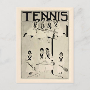 Werbeaktion 1920: Vintage Tennisfrauen Postkarte