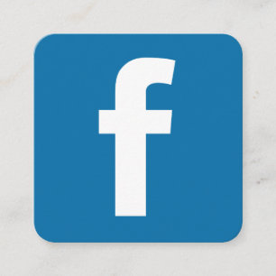 Werbeaktion auf Facebook / Blau Quadratische Visitenkarte