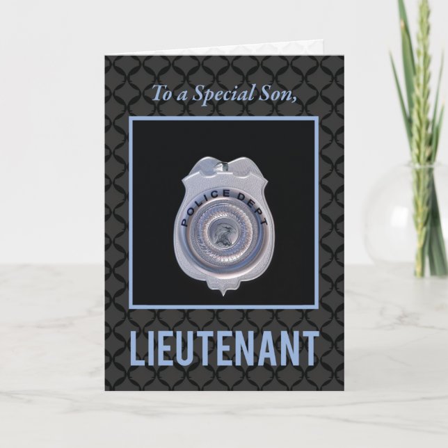 Werbeaktion des Sohn zum Lieutenant in der Polizei Karte (Vorderseite)