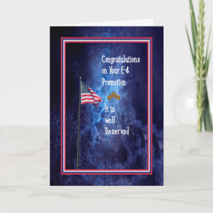 Werbeaktion eines E-4 Blue mit Flagge Karte