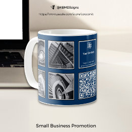 Werbeaktion-Foto Collage Blau Schwarz Kaffeetasse