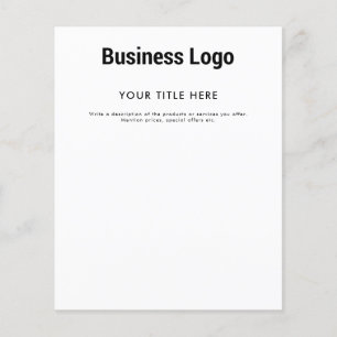 Werbeaktion für berufliche Minimal-Business-Logos Flyer