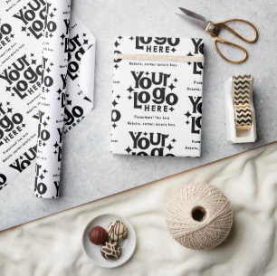 Werbeaktion für berufliches Firmenlogo Geschenkpapier
