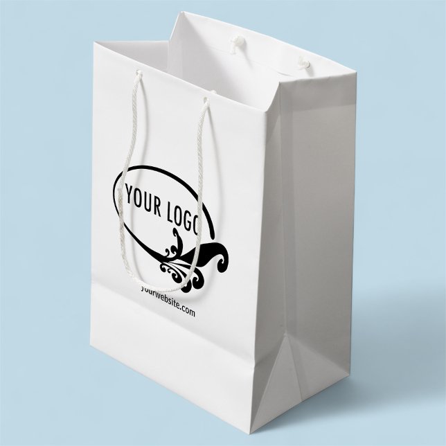 Werbeaktion für das 10-Zoll-Geschenktücher-Busines Mittlere Geschenktüte (MISOOK 7 x 4.5 x 10 inch Medium White Gift Bag with Logo)