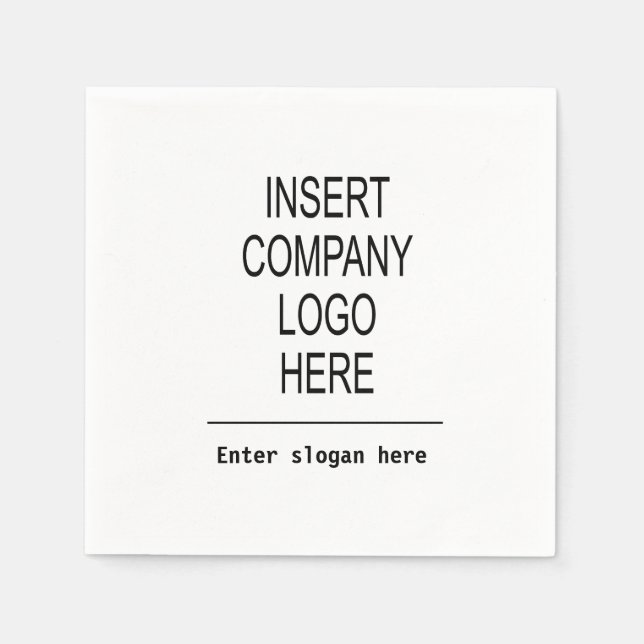 Werbeaktion für das Logo des Unternehmens Serviette (Vorderseite)