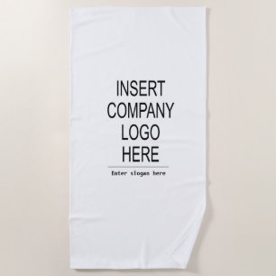 Werbeaktion für das Logo des Unternehmens Strandtuch