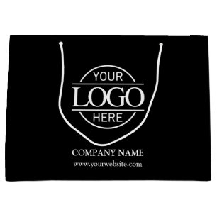 Werbeaktion für das Schwarz-Weiß-Logo Große Geschenktüte