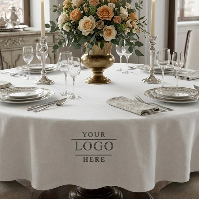 Werbeaktion für das Unternehmen mit kundenspezifis Tischdecke (Von Creator hochgeladen)