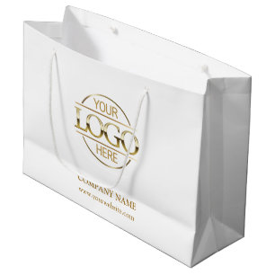 Werbeaktion für das White-Gold-Business-Logo der M Große Geschenktüte