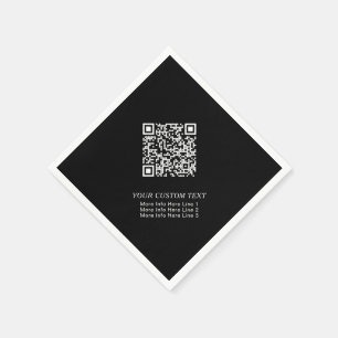 Werbeaktion für den einfachen QR-Code für schwarze Serviette