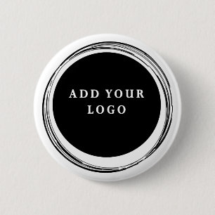 Werbeaktion für einfach gestaltete Firmenlogos Button