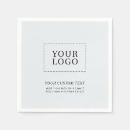 Werbeaktion für einfache, graue Firmenlogos Serviette