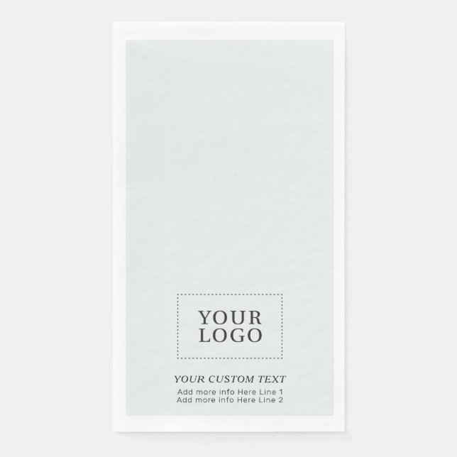 Werbeaktion für einfache, graue Firmenlogos Serviette (Vorderseite)