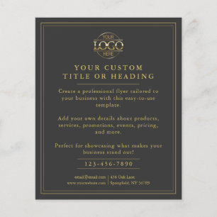 Werbeaktion für elegante Gray & Gold-Firmenlogos Flyer