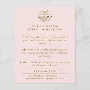 Werbeaktion für elegante Rosa-Firmenlogos Flyer