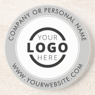 Werbeaktion für Firmenlogos mit eigener Marke Grau Getränkeuntersetzer