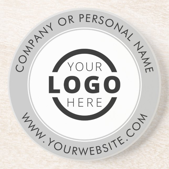 Werbeaktion für Firmenlogos mit eigener Marke Grau Getränkeuntersetzer (Vorne)