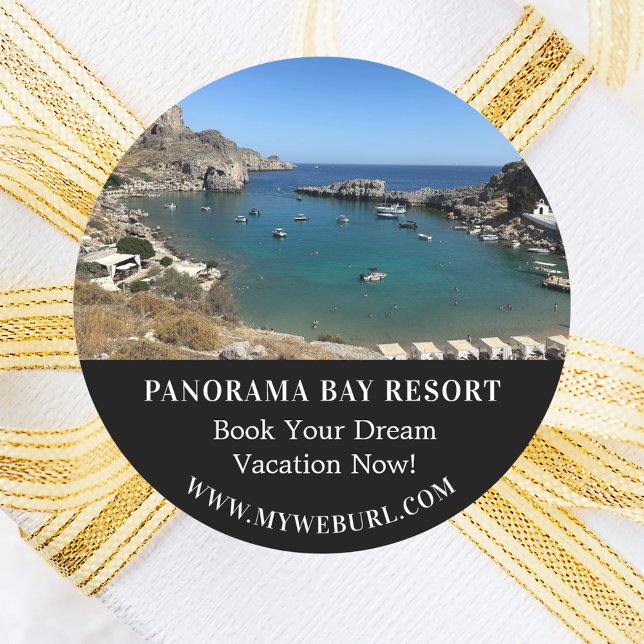 Werbeaktion für Foto-Reisevermietung Runder Aufkleber (Von Creator hochgeladen)