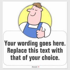 Werbeaktion für Handyman oder Laboranten Aufkleber