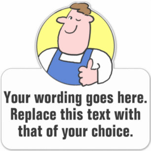 Werbeaktion für Handyman oder Laboranten Aufkleber