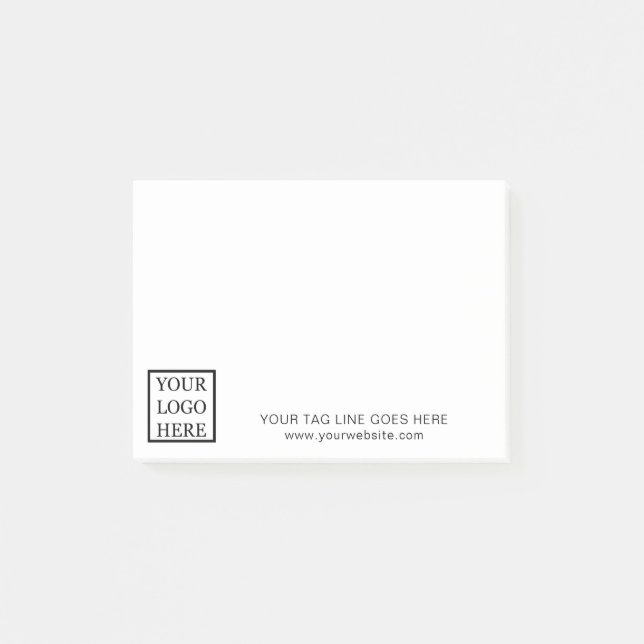 Werbeaktion für Ihr Logo 4x3 hinzufügen Post-it Klebezettel (Vorderseite)