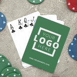 Werbeaktion für kundenspezifische Firmenlogos Grün Spielkarten<br><div class="desc">Gehen Sie über den typischen Werbe-Stift oder Notizblock hinaus und geben Sie ein individualisierbares Kartendeck mit Ihrem Logo und Website-URL. Setzen Sie die Anpassung des Brandings auf die nächste Stufe,  indem Sie eine Hintergrundfarbe auswählen,  die Ihrer Markenfarbe entspricht.</div>