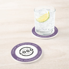 Werbeaktion für Lila Firmenlogos mit eigener Marke Getränkeuntersetzer