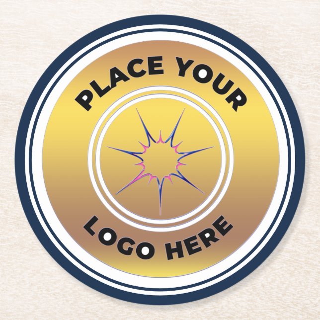 Werbeaktion für Logo-Unternehmen Runder Pappuntersetzer (Vorderseite)