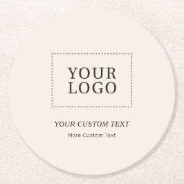 Werbeaktion für maßgeschneiderte Firmenlogos von B Runder Pappuntersetzer