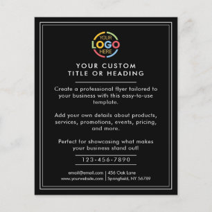 Werbeaktion für Minimalistische, elegante Black-Bu Flyer