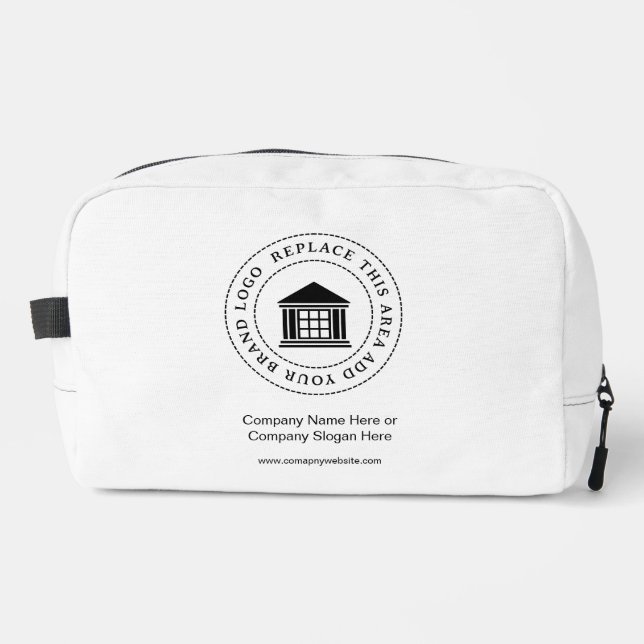 Werbeaktion für Minimalistisches, einfaches Firmen Waschbeutel (Vorderseite)