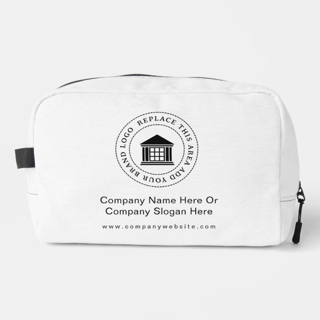 Werbeaktion für Minimalistisches, einfaches Firmen Waschbeutel (Vorderseite)
