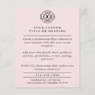 Werbeaktion für moderne, rosa Firmenlogos Flyer