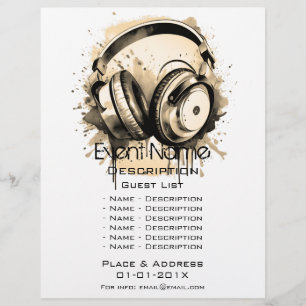 Werbeaktion für musikalische Veranstaltungen Flyer