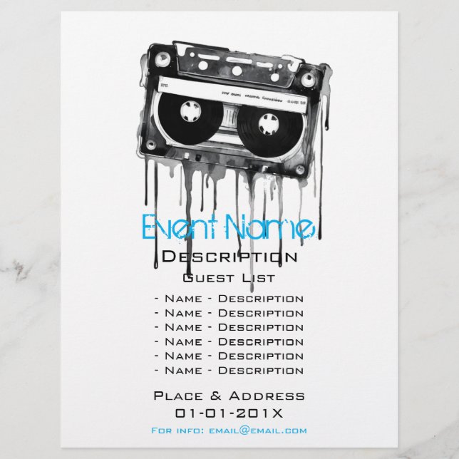 Werbeaktion für musikalische Veranstaltungen Flyer (Vorne)