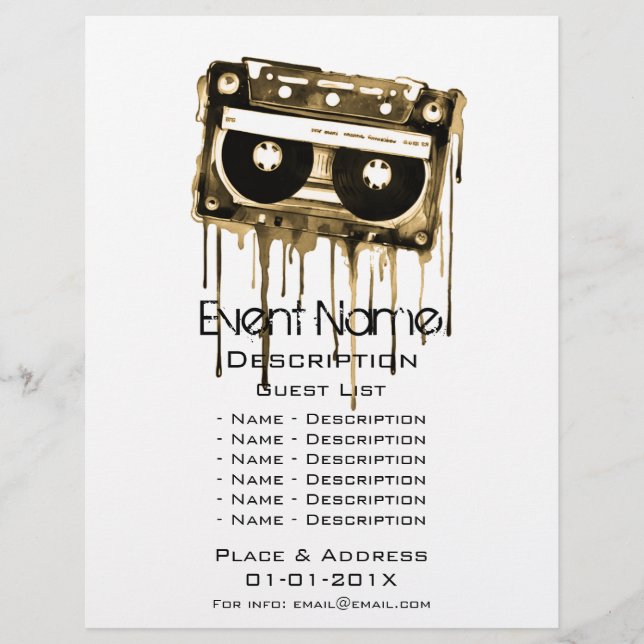 Werbeaktion für musikalische Veranstaltungen Flyer (Vorne)