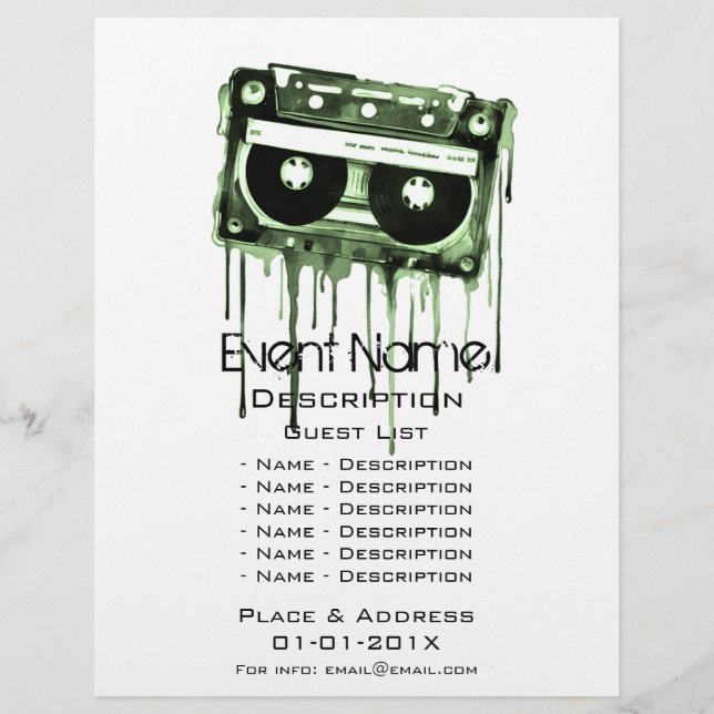 Werbeaktion für musikalische Veranstaltungen Flyer (Vorne)