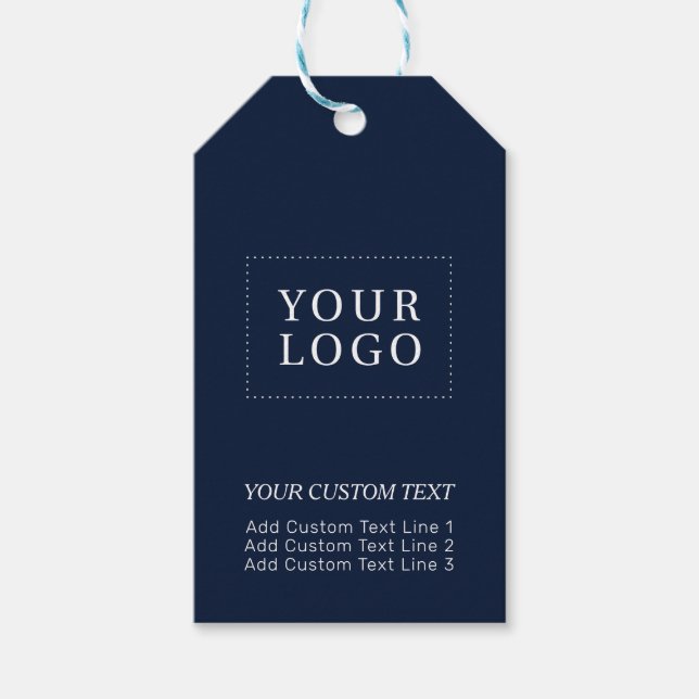 Werbeaktion für Navy Blue-Markenlogo für kundenspe Geschenkanhänger (Vorderseite)