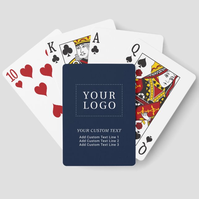 Werbeaktion für Navy Blue-Markenlogo für kundenspe Spielkarten (Rückseite)
