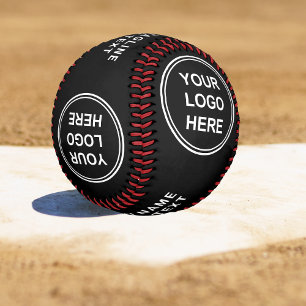 Werbeaktion für Unternehmenssymbole schwarz Baseball