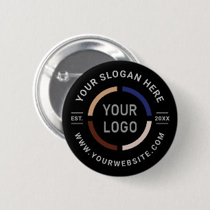 Werbeaktion mit dem schwarzen Logo Button