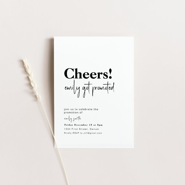 Werbeaktion New Job Party einladen Einladung (Von Creator hochgeladen)