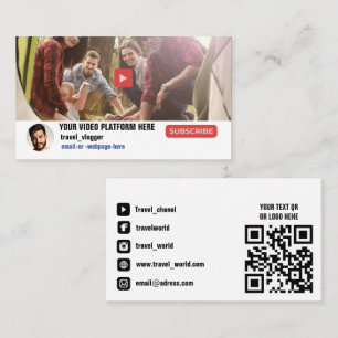 Werbeaktion von Videokanälen Visitenkarte