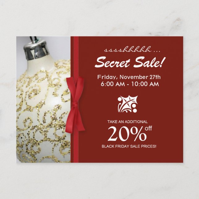 Werbeaktionen für den Verkauf von Business-Ferien Postkarte (Vorderseite)