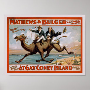Werbeanzeige für eine Vintage-Komödie-Show Poster
